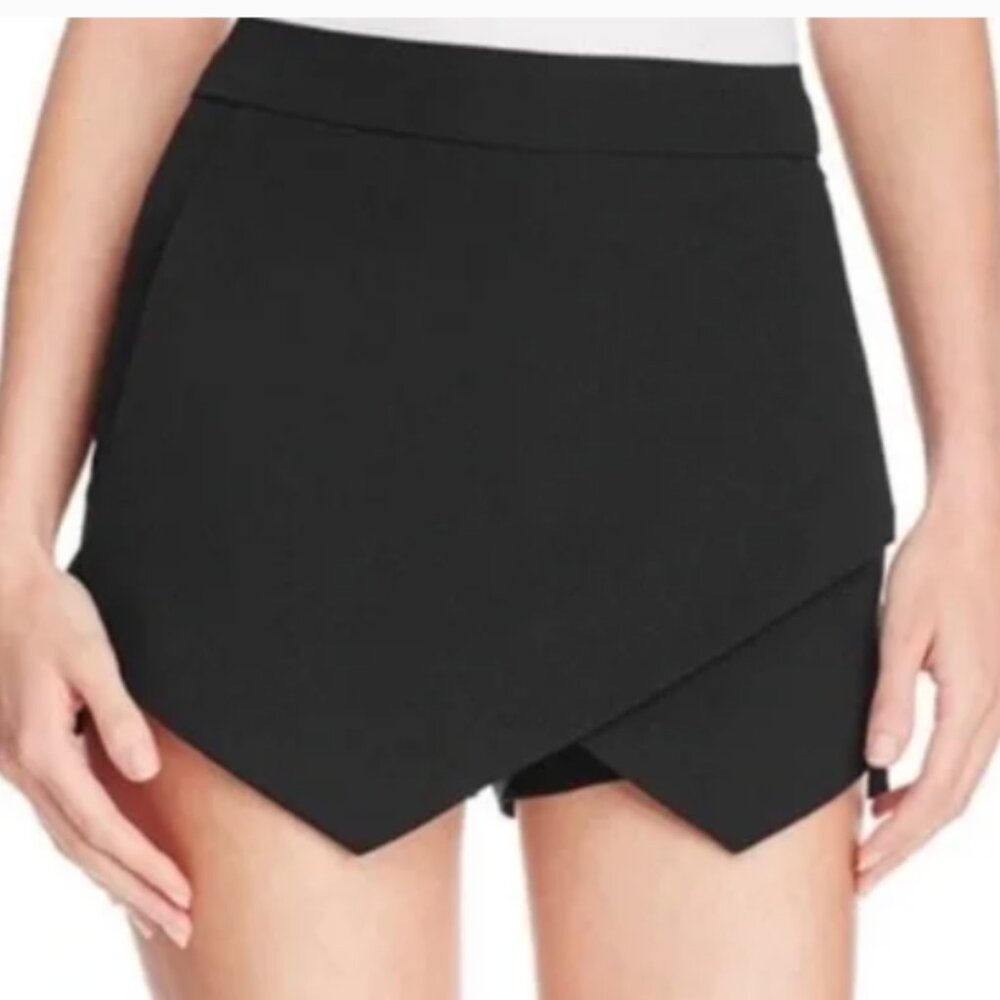 Aqua NWT Black Envelope Mini Skirt